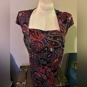 Jasper new with tags multicolored dressy blouse! Size 3X. Poly blend.